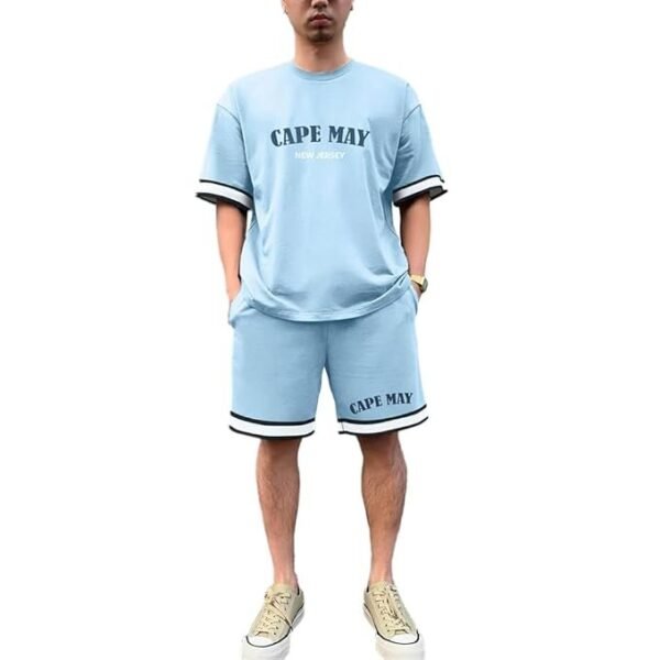 NOBERO Mens Cotton Blend Printed Coord Set