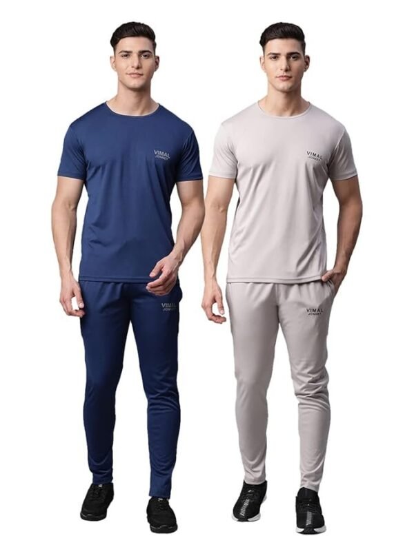 Mack Jonney Dryfit Solid Lycra Tracksuit Co-ord Sets for Men (Pack of 2)-DRYFIT_T_D10_BLK_OLV_04-P