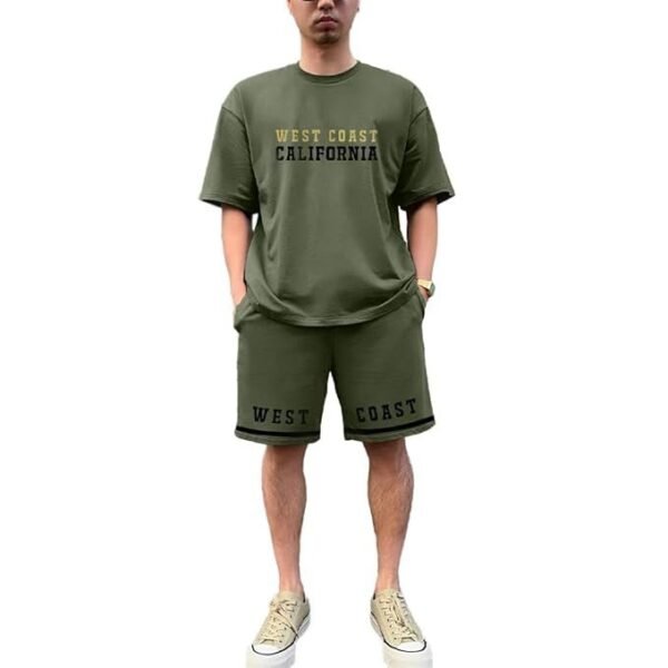 NOBERO Men's Cottonblend Solid Co-Ord Set