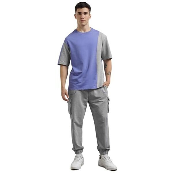 NOBERO Cotton Blend Oversized Casual Round Neck Co-Ord Set For Men Casual Sleepwear & Loungewear Set & Night Suits Set For Men