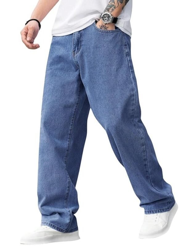 Lymio Baggy Denim Jeans Pants for Men (L-Jeans)