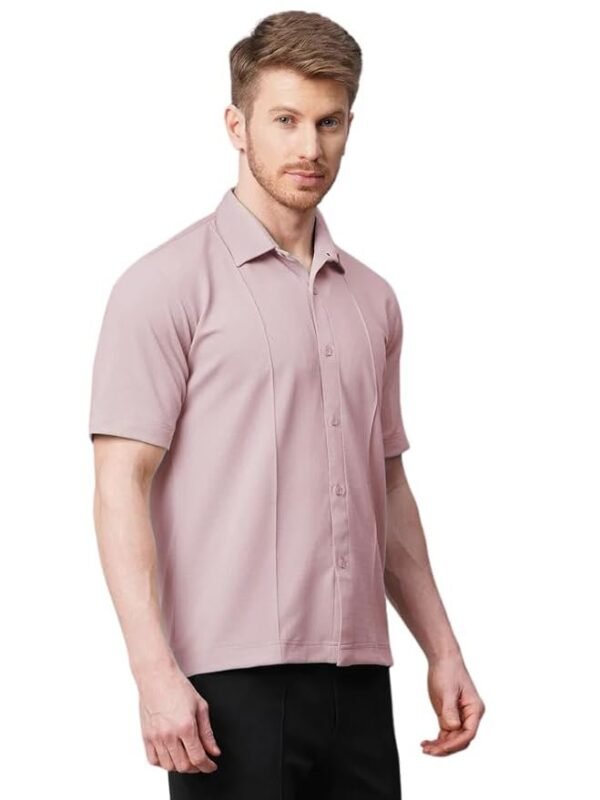 Leriya Fashion Men's polyester Regular Fit Shirt | Half Shirt | Shirt Casual| Shirt Half Sleeve | Textured Shirt