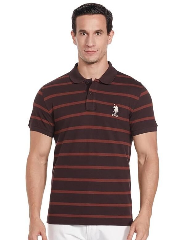 U.S.POLO ASSN. Men's Striped Regular Fit Polo Shirt