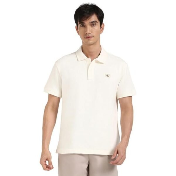 Calvin Klein Jeans Men's Solid Relaxed Fit Polo Shirt