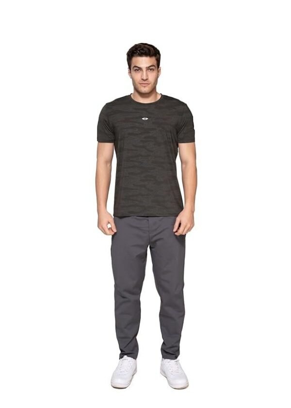 STRCH Men's Nylon Half Sleeve T-Shirt Regular Fit - Workout Activewear for Gym, Quick Dry Training, Running, Fitness, Jogging, Exercise, Casual Wear.