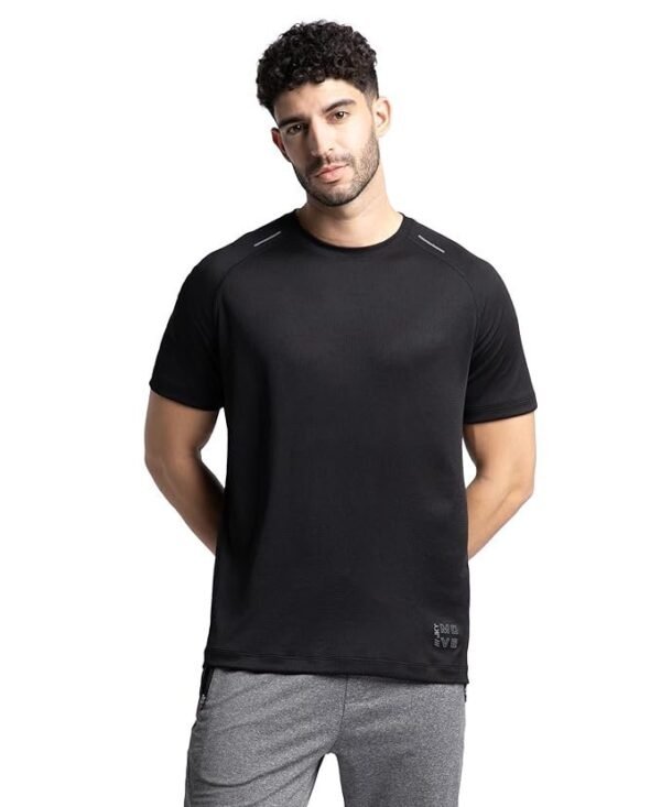 Jockey MV16 Men's Lightweight Regular Fit Microfiber Polyester Solid Round Neck Half Sleeve Active Wear T-Shirt with Breathable Mesh