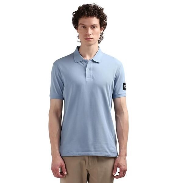 Calvin Klein Men's Solid Regular Fit Polo T-Shirt
