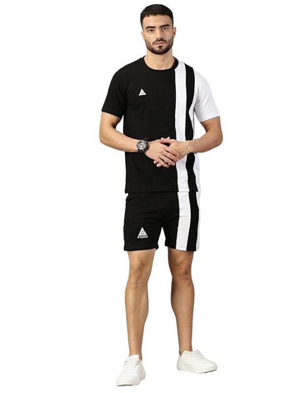 STARLY Summer Cotton Co ord Set | Short Sleeve Tshirt Short Tracksuit For Men