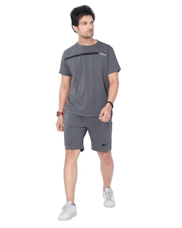 WEET Cotton T-Shirt and Shorts Set for Men,Night Wear for Men,Men's Pyjama Set 120